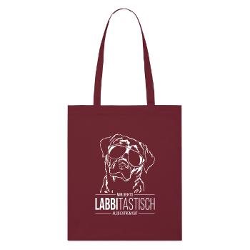 LABBITASTIC Labrador Labbi dogs saying Wilsigns - Stanley/Stella Organic Tote Bag - burgundy - Front