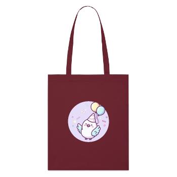 Dove Bird Birthday Baby - Stanley/Stella Organic Tote Bag - burgundy - Front