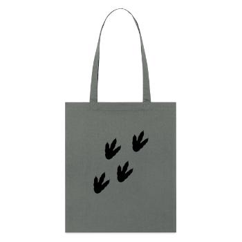 Piste de dinosaure - Tote bag bio Stanley/Stella - charbon - Devant