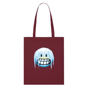 Smiley Glossy Frozen - Stanley/Stella Organic Tote Bag - burgundy - Front