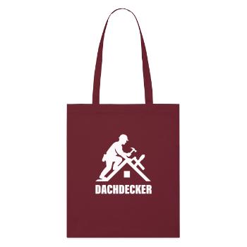 dachdecker - Stanley/Stella Bio-Stoffbeutel - Burgunderrot - Vorne