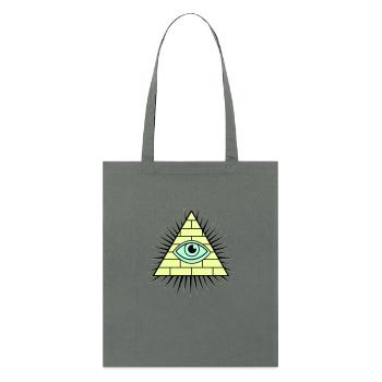 Pyramide des Illuminati - Tote bag bio Stanley/Stella - charbon - Devant