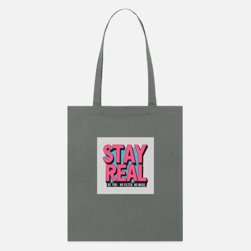 Stay Real - Stanley/Stella Bio-Stoffbeutel - Anthrazit