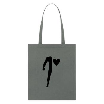 Love Warrior Figure Heart - Stanley/Stella Organic Tote Bag - anthracite - Front