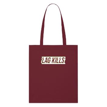 Gamer Shirt Lag Kills Glitch Style - Stanley/Stella Organic Tote Bag - burgundy - Front