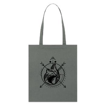 Renard animal puissant - Tote bag bio Stanley/Stella - charbon - Devant