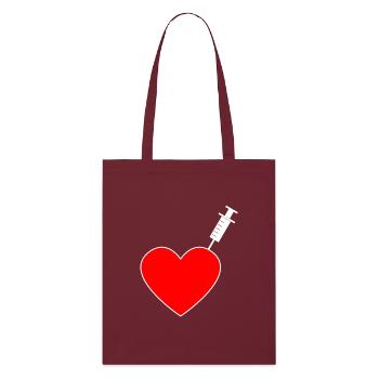 Vaccination - Je suis vacciné - Tote bag bio Stanley/Stella - bordeaux - Devant
