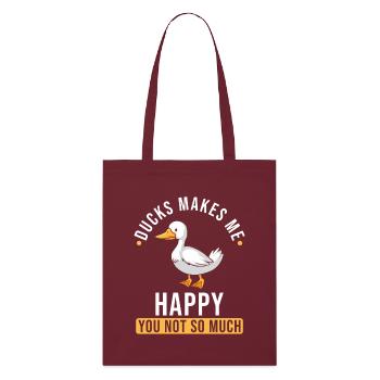 Canards sort drôle - Tote bag bio Stanley/Stella - bordeaux - Devant