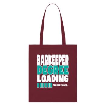 Le barman invite à la formation - Tote bag bio Stanley/Stella - bordeaux - Devant