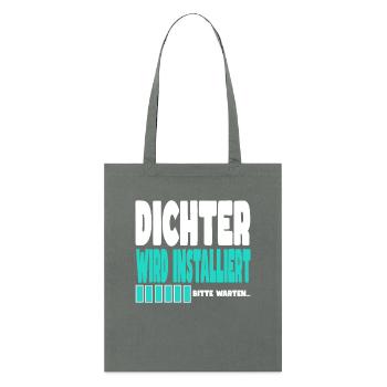 Dichter wird installiert - Stanley/Stella Bio-Stoffbeutel - Anthrazit - Vorne