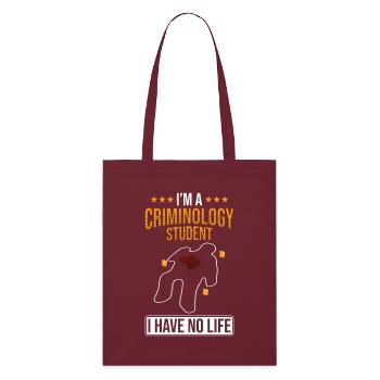Étudiant en criminologie - Tote bag bio Stanley/Stella - bordeaux - Devant