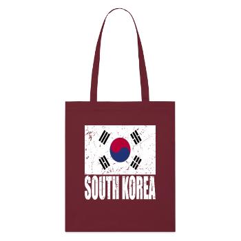 Drapeau de la Corée du Sud - Tote bag bio Stanley/Stella - bordeaux - Devant