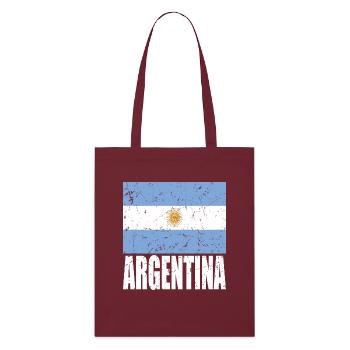Drapeau de l’ARGENTINE - Tote bag bio Stanley/Stella - bordeaux - Devant