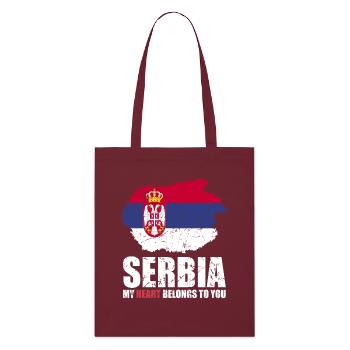 Drapeau de la Serbie - Tote bag bio Stanley/Stella - bordeaux - Devant