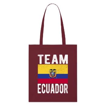 Drapeau de l’Équateur - Tote bag bio Stanley/Stella - bordeaux - Devant