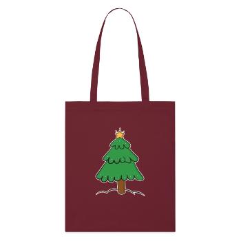 Arbre de Noël - Tote bag bio Stanley/Stella - bordeaux - Devant