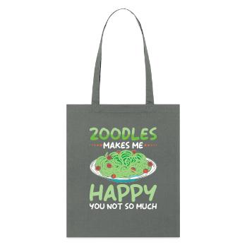 Zoodles Zucchini Pasta Saying - Stanley/Stella Organic Tote Bag - anthracite - Front