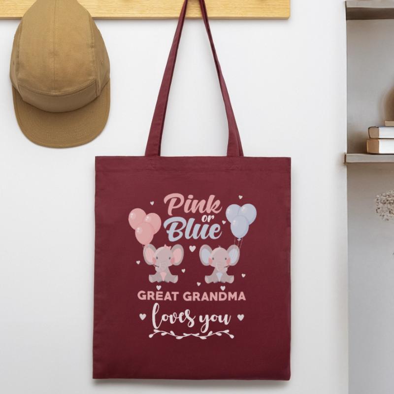 Rosa Oder Blauer Urgroßmutter Elefant Stanley/Stella Bio-Stoffbeutel