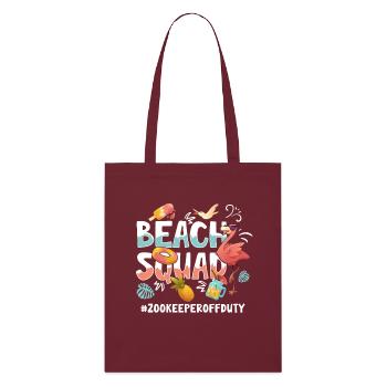 Zookeeper Vacation Beach Gruppe - Stanley/Stella Bio-Stoffbeutel - Burgunderrot - Vorne