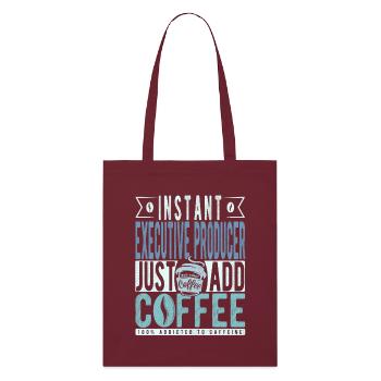 Producteur exécutif instantané Just Add Coffee - Tote bag bio Stanley/Stella - bordeaux - Devant