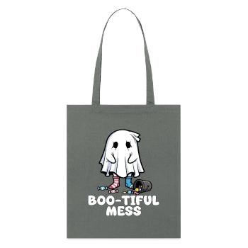 BOO-TIFUL MESS - FANTÔME HALLOWEEN - Tote bag bio Stanley/Stella - charbon - Devant