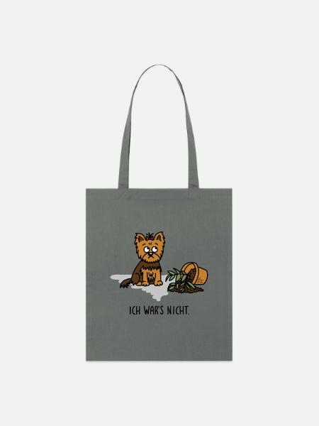 Dog Yorkshire Terrier – It wasn't me! - Stanley/Stella Organic Tote Bag - anthracite