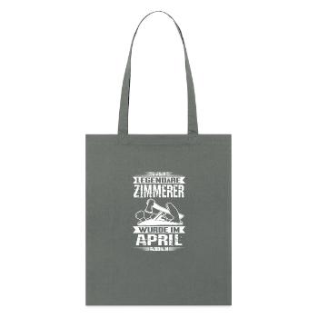 Zimmerer Geburtstag April - Stanley/Stella Bio-Stoffbeutel - Anthrazit - Vorne
