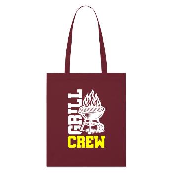 Grill Crew - Stanley/Stella Organic Tote Bag - burgundy - Front