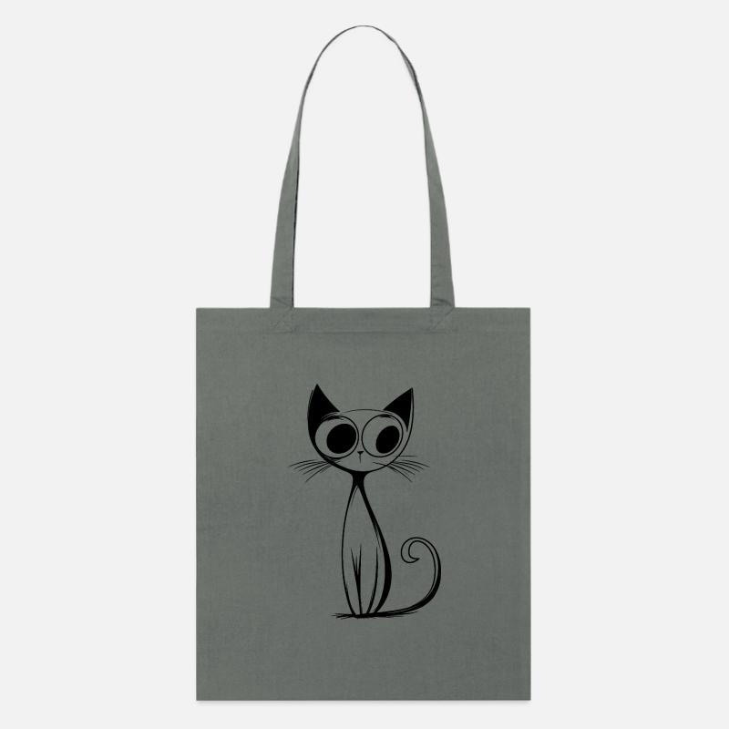 RetroCat Noir - Tote bag bio Stanley/Stella - charbon