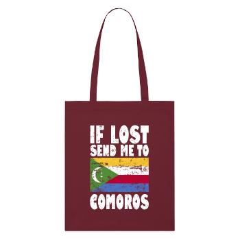 Comoro's flag saying - Stanley/Stella Organic Tote Bag - burgundy - Front