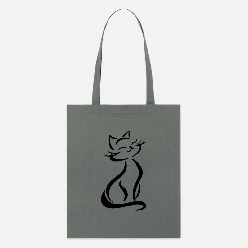 Süße Katzen Zeichnung - Stanley/Stella Bio-Stoffbeutel - Anthrazit