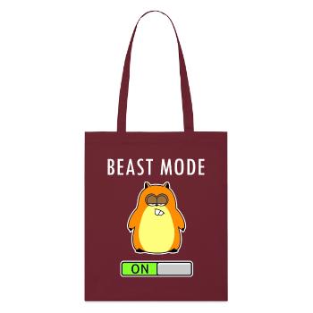 Beast Mode - Stanley/Stella Bio-Stoffbeutel - Burgunderrot - Vorne