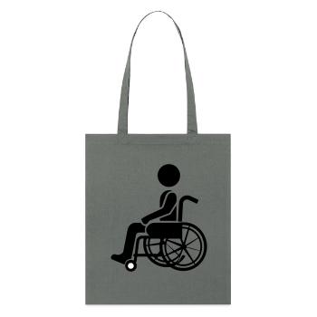 Man in wheelchair accessibility - Stanley/Stella Organic Tote Bag - anthracite - Front