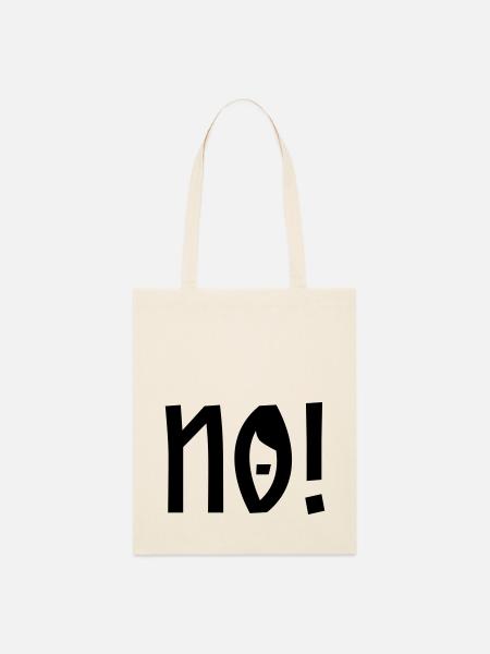 No! – Klare Kante gegen Rechts - Stanley/Stella Bio-Stoffbeutel - Natur
