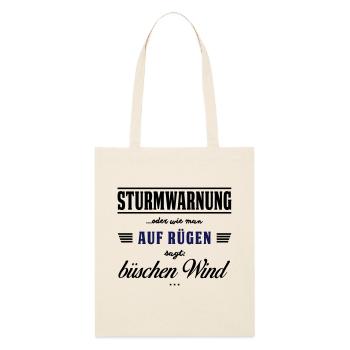 Sturmwarnung Rügen - büschen Wind - Stanley/Stella Bio-Stoffbeutel - Natur - Vorne