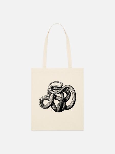 Snake Illustration Terrarium Reptilien - Stanley/Stella Bio-Stoffbeutel - Natur