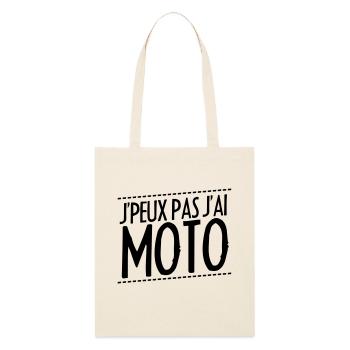 j'peux pas j'ai moto - Tote bag bio Stanley/Stella - écru doux - Devant