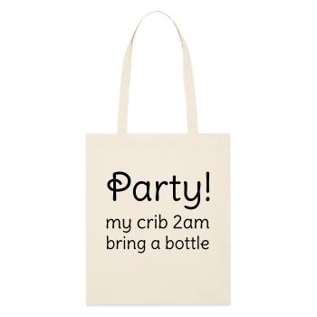 Party - Stanley/Stella Bio-Stoffbeutel - Natur - Vorne
