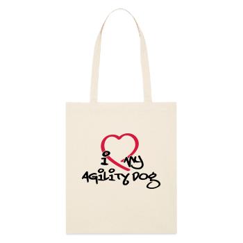 Agility dog - Stanley/Stella Organic Tote Bag - soft Ecru - Front