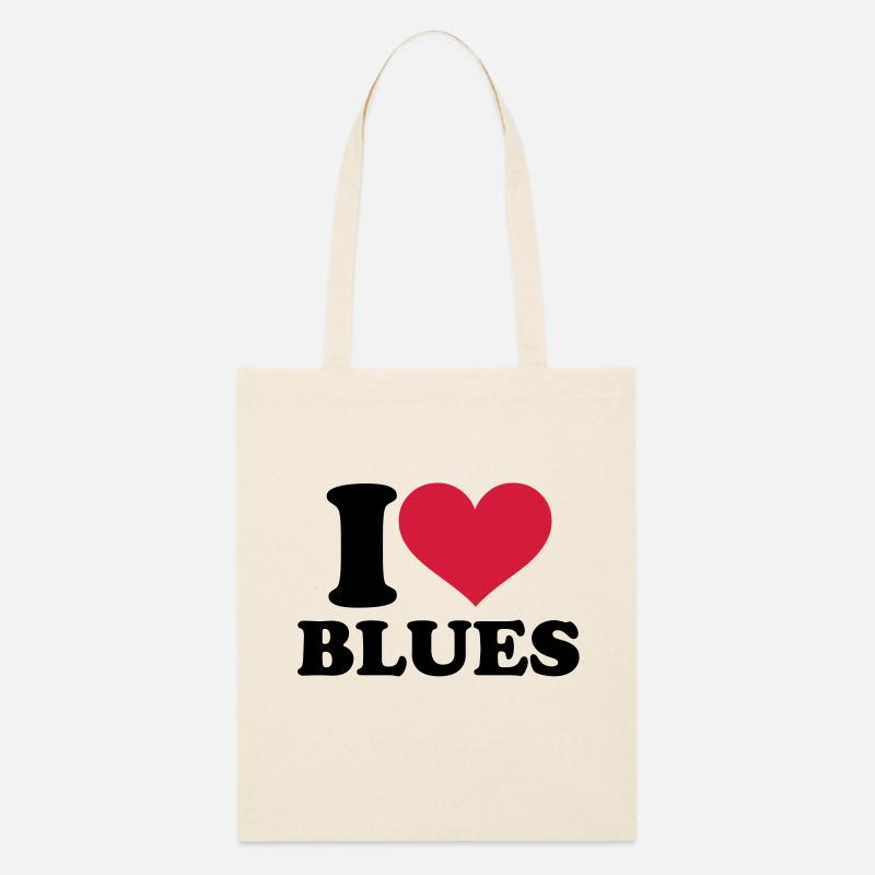 Blues - Stanley/Stella Organic Tote Bag - soft Ecru