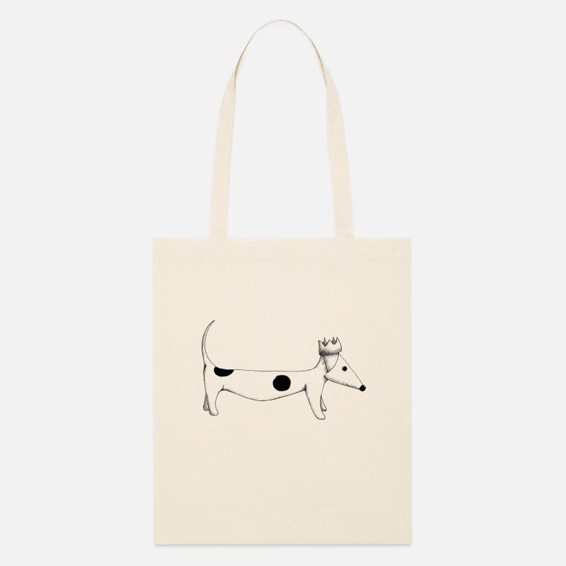 Dackelprinzessin - Stanley/Stella Bio-Stoffbeutel - Natur