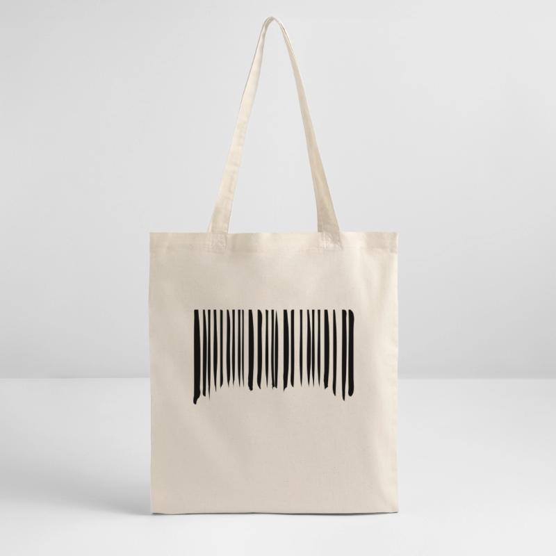 Barcode Strokes Lines Scribbled Barcode Scan Stanley/Stella Organic Tote Bag