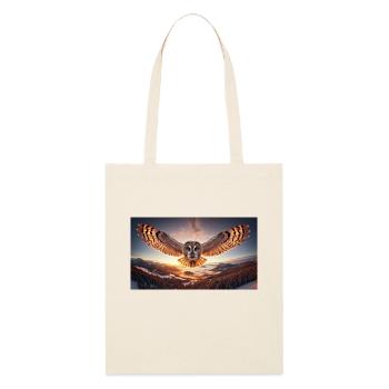 Flying Owl - Stanley/Stella Organic Tote Bag - soft Ecru - Front