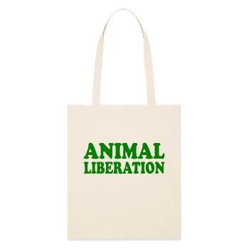 Animal liberation - Stanley/Stella Organic Tote Bag - soft Ecru - Front