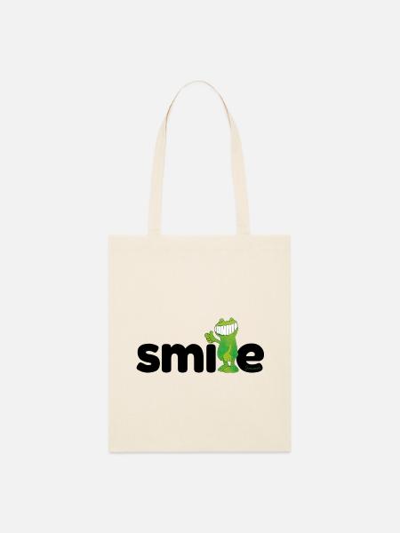 Janosch Günter Kastenfrosch Smile-Design - Stanley/Stella Bio-Stoffbeutel - Natur
