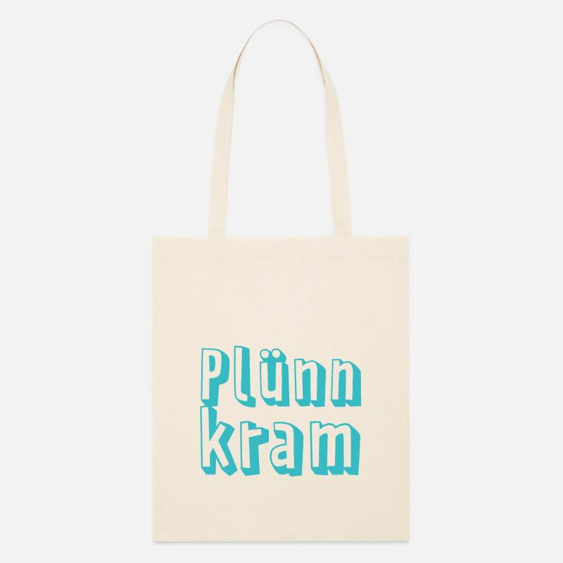 Plünnkram bleu - Tote bag bio Stanley/Stella - écru doux
