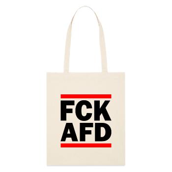 Fuck afd - Stanley/Stella Organic Tote Bag - soft Ecru - Front