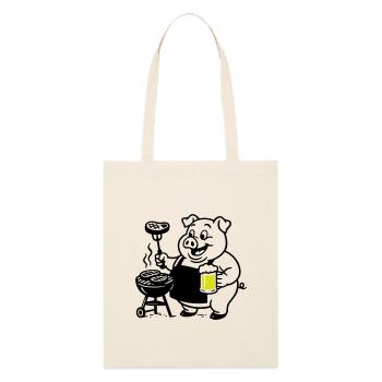 Porc Griller Bière - Tote bag bio Stanley/Stella - écru doux - Devant