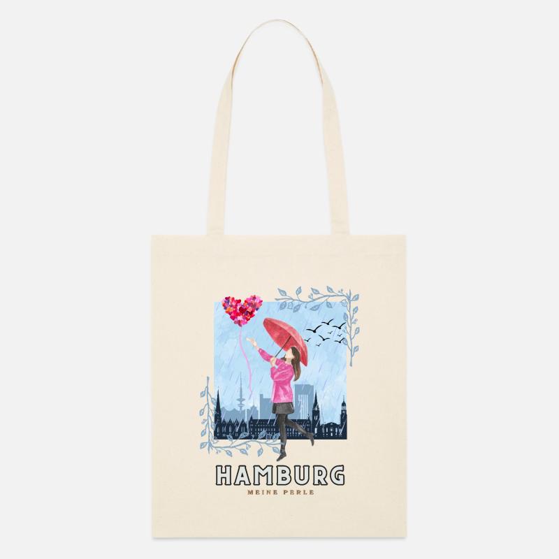 "Hamburg - Meine Perle" - Dance Dream Love - Stanley/Stella Bio-Stoffbeutel - Natur