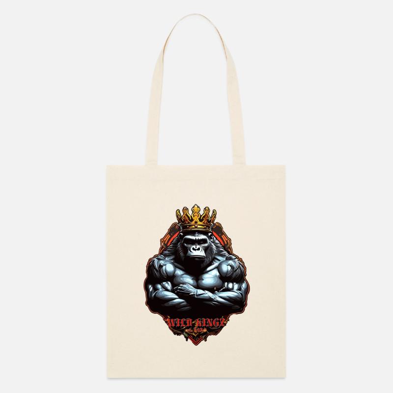 Gorilla - Stanley/Stella Bio-Stoffbeutel - Natur